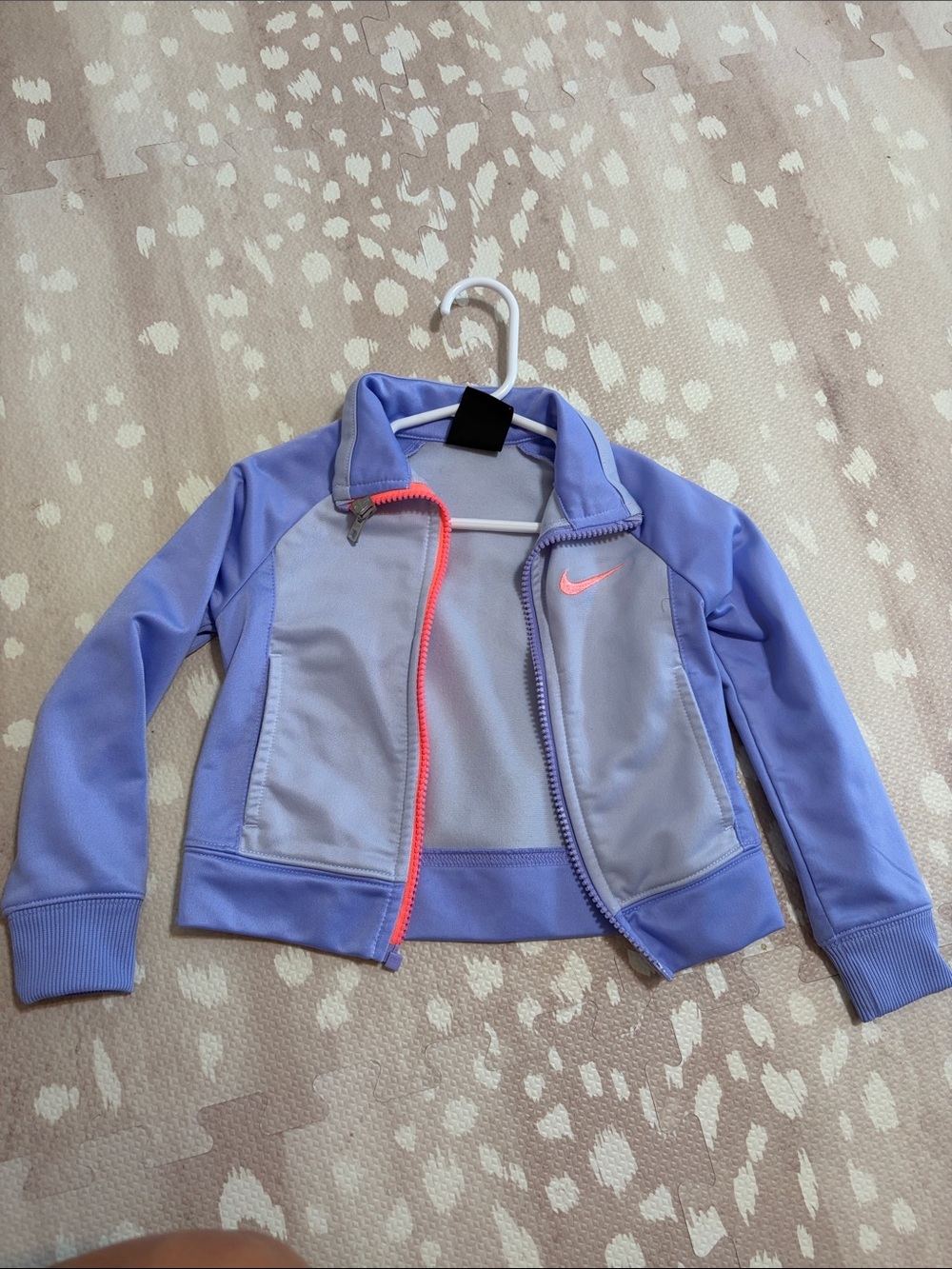 Nike Girls' Lavender Zip Jacket with Pink Accent